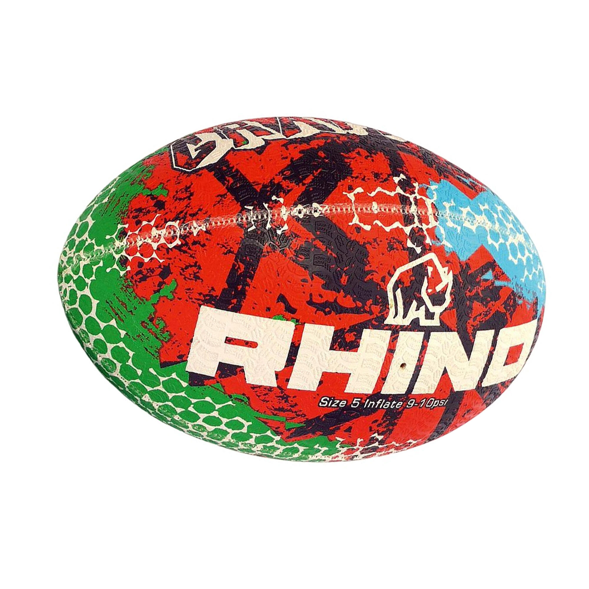 Pallone da rugby (rosso/blu/verde)