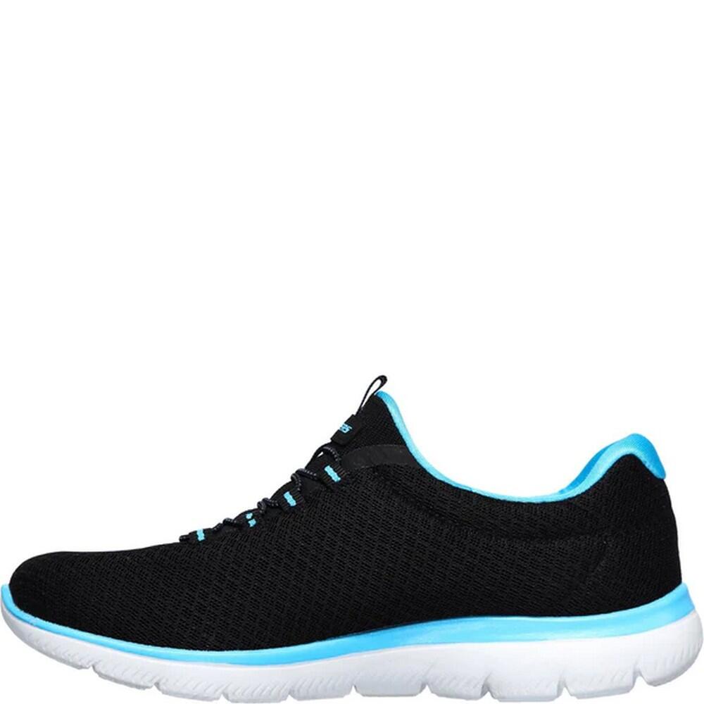 SUMMITS Women's Sneakers (Black / Bright Turquoise)