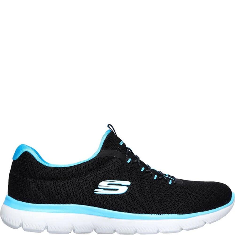 SUMMITS Women's Sneakers (Black / Bright Turquoise)