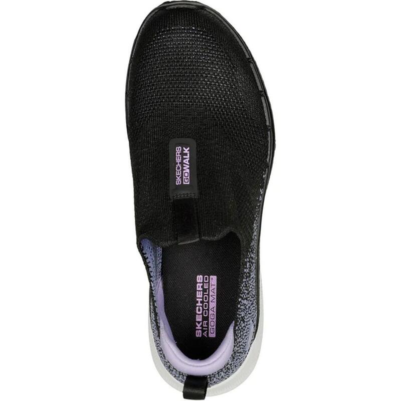 Sneaker "Go Walk 6 Glimmering" Damen Schwarz/Lavendel
