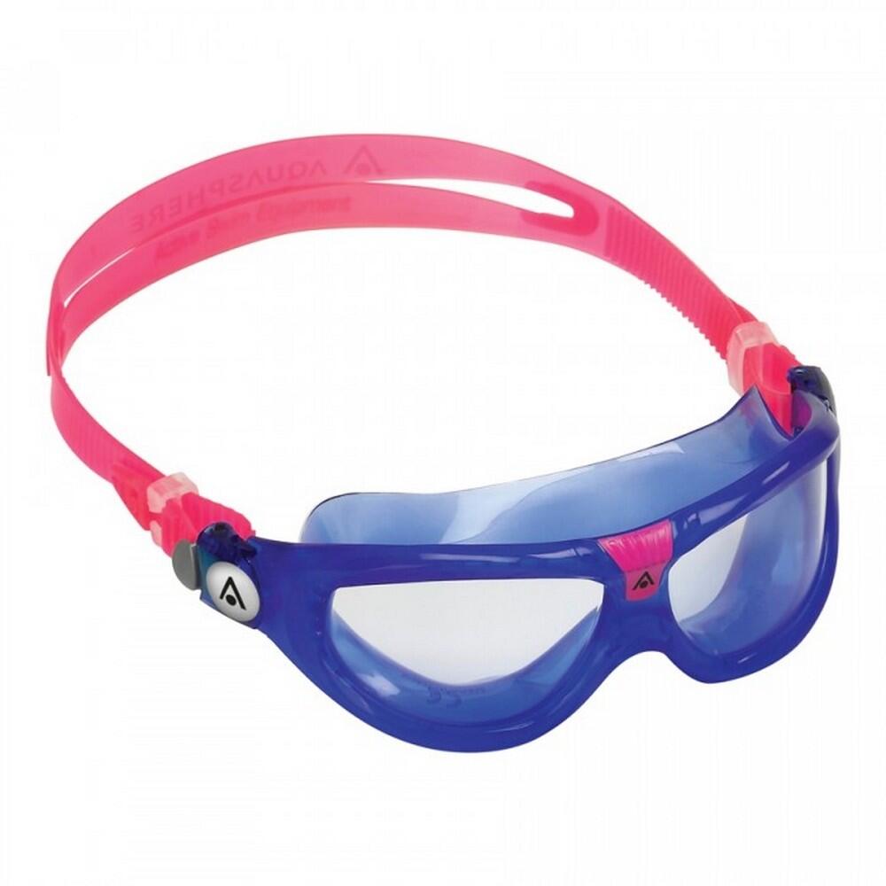 AQUASPHERE Childrens/Kids Seal 2 Clear Swimming Goggles (Blue/Pink)