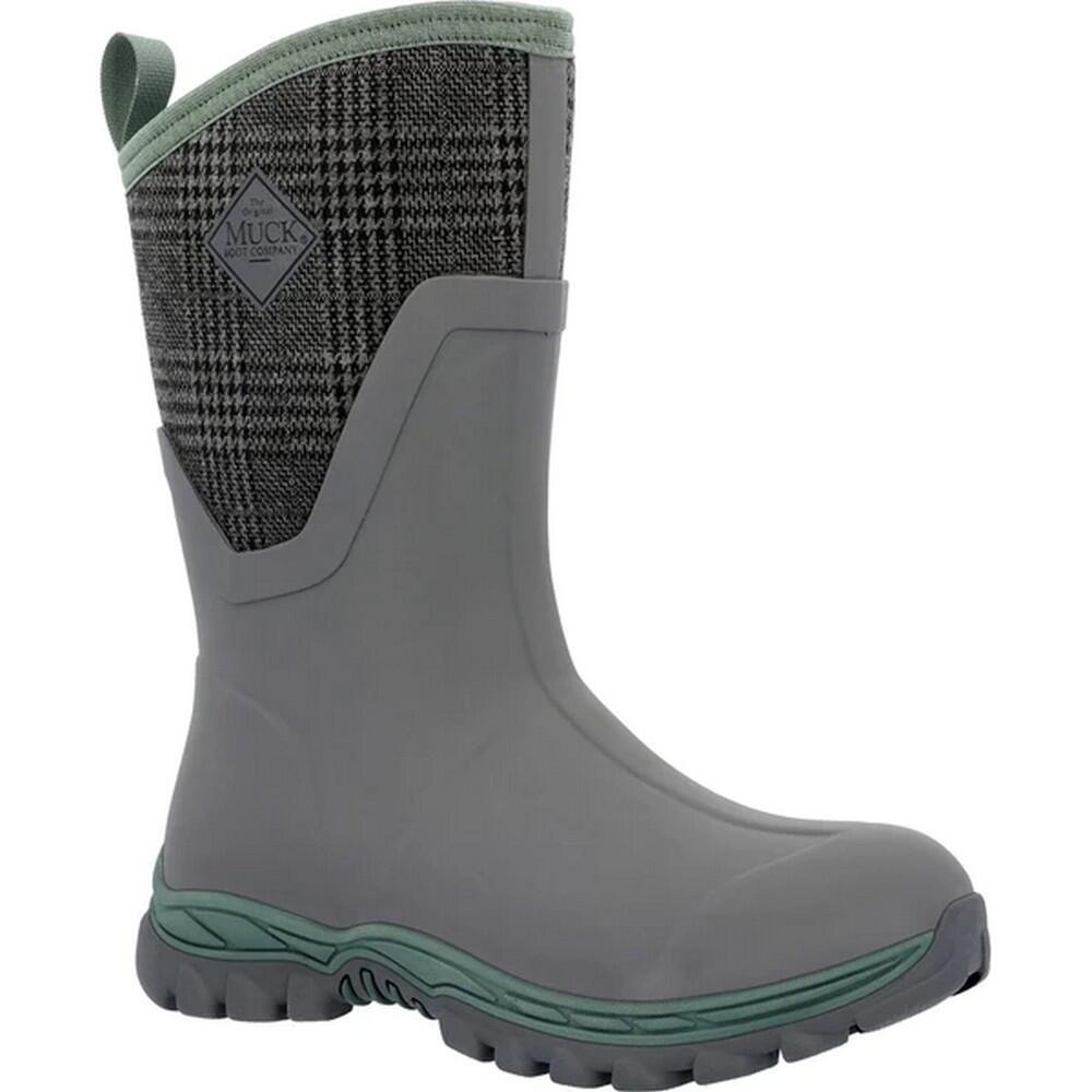MUCK BOOTS Womens/Ladies Arctic II Plaid Sport Mid Boots (Grey/Black)