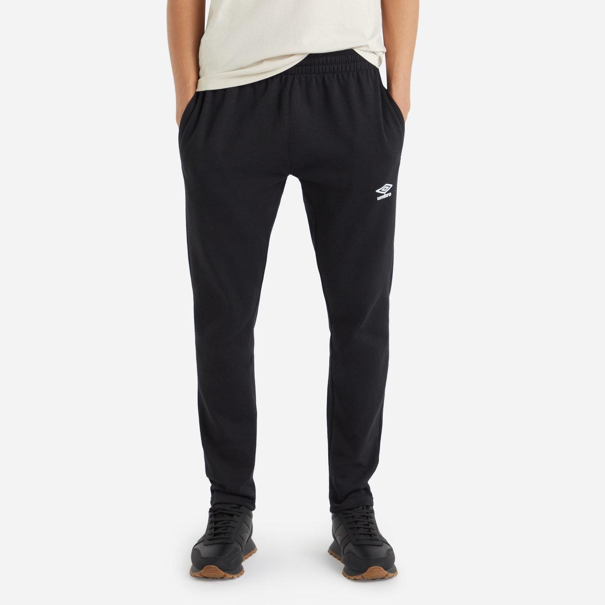 Mens Fleece Jogging Bottoms Black UMBRO Decathlon