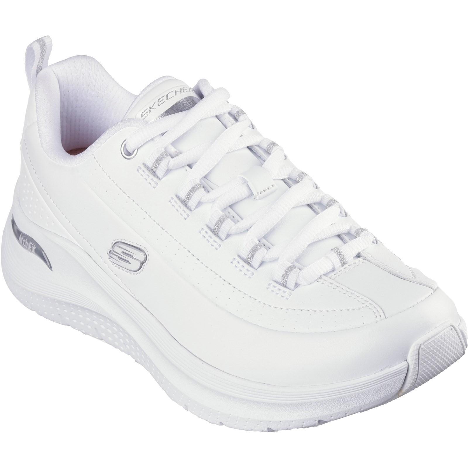 Womens/Ladies Arch Fit 2.0 Star Bound Leather Trainers (White/Silver