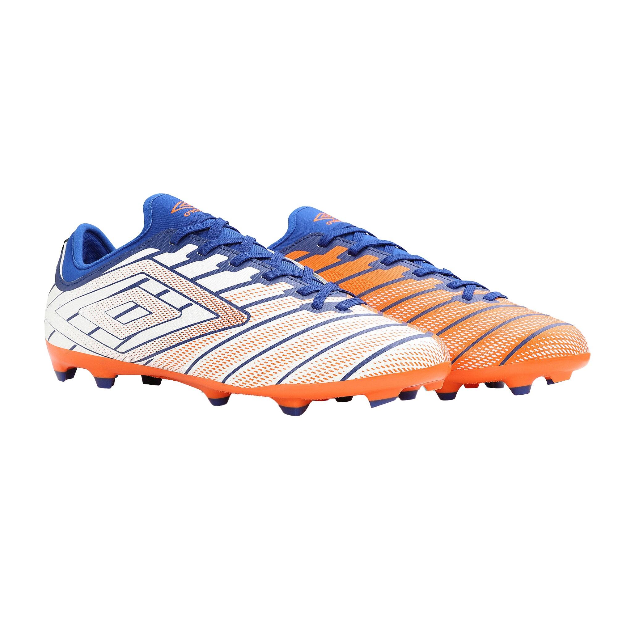 VELOCITA ELIXIR CLUB Adult soccer shoe (White / Dark blue / Orange)