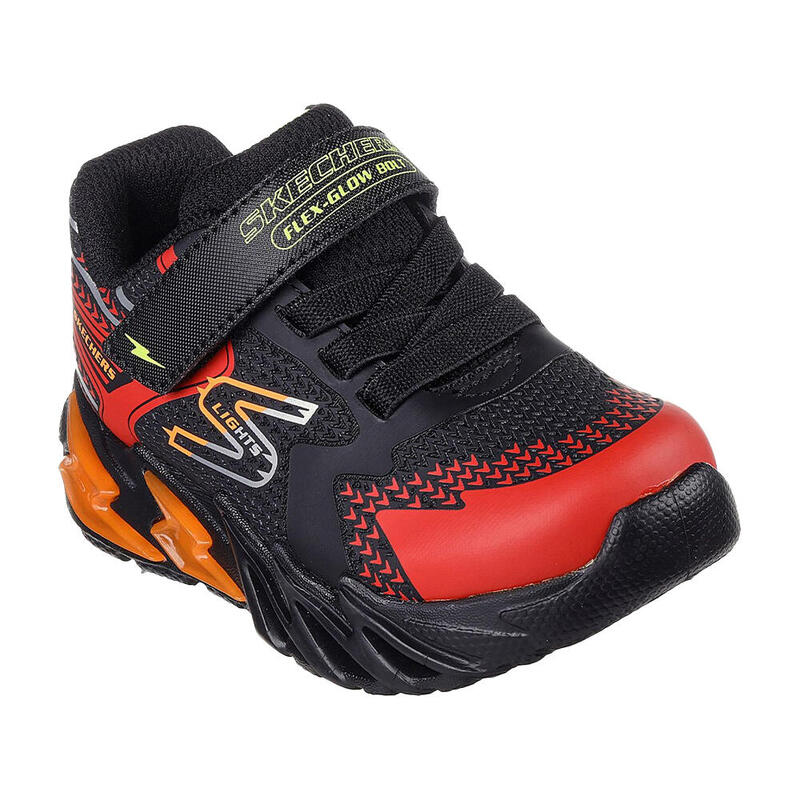 Sneaker "S Lights FlexGlow Bolt" Jungen Schwarz/Rot