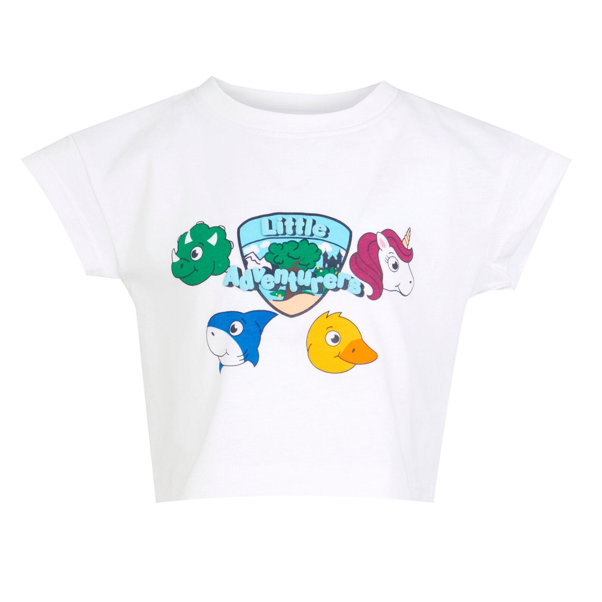 Tshirt bambino LITTLE ADVENTURERS (Bianco)