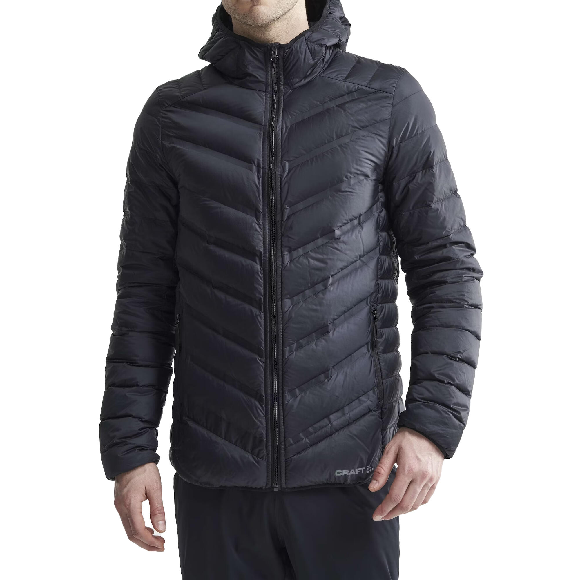 Mens Lightweight Down Jacket (Black) 3/3