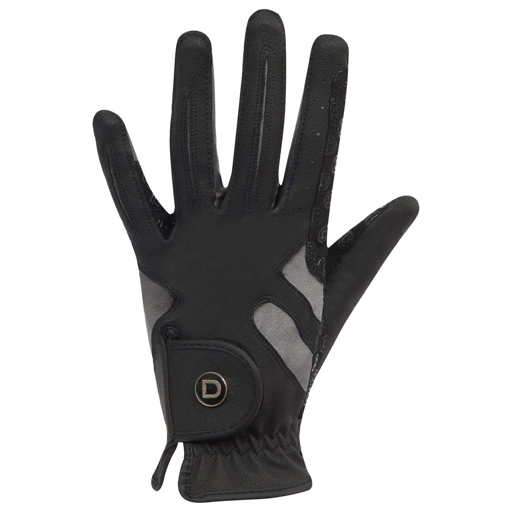 Unisex Coolit Gel Touch Fastening Riding Gloves (Black/Grey) 1/5