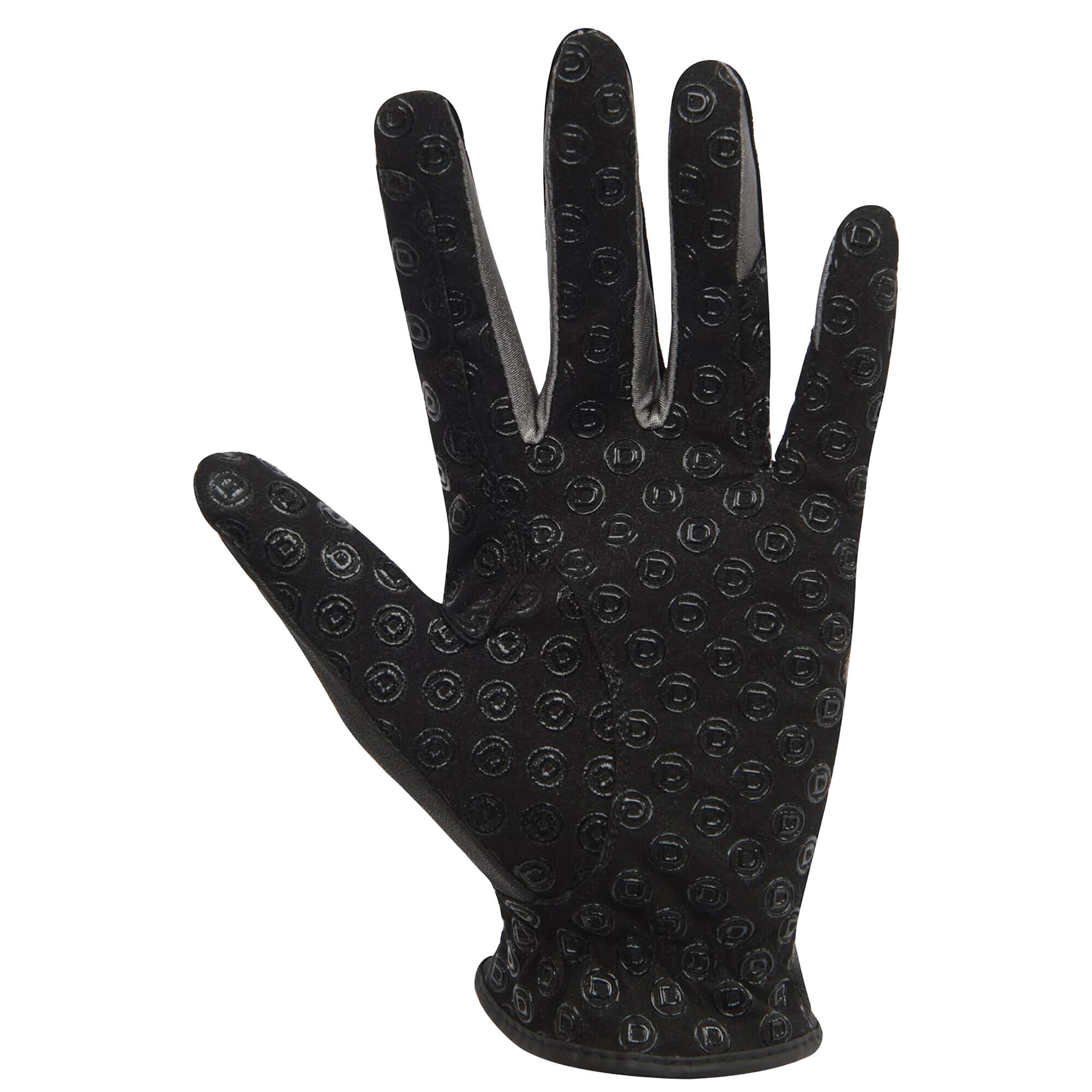 Unisex Coolit Gel Touch Fastening Riding Gloves (Black/Grey) 2/5