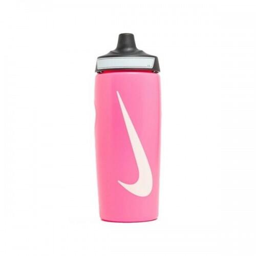 Wasserflasche "Refuel", Mit SilikonNoppen Damen und Herren Pink/Schwarz/Weiß