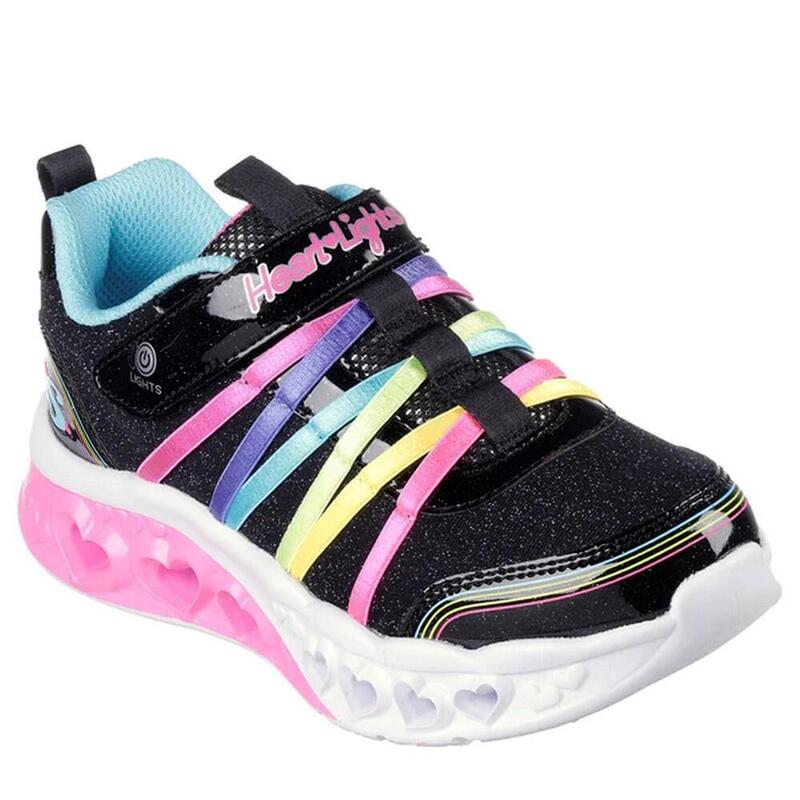 Sneaker "Flutter Heart Lights Rainbow Bestie" Mädchen Schwarz/Bunt