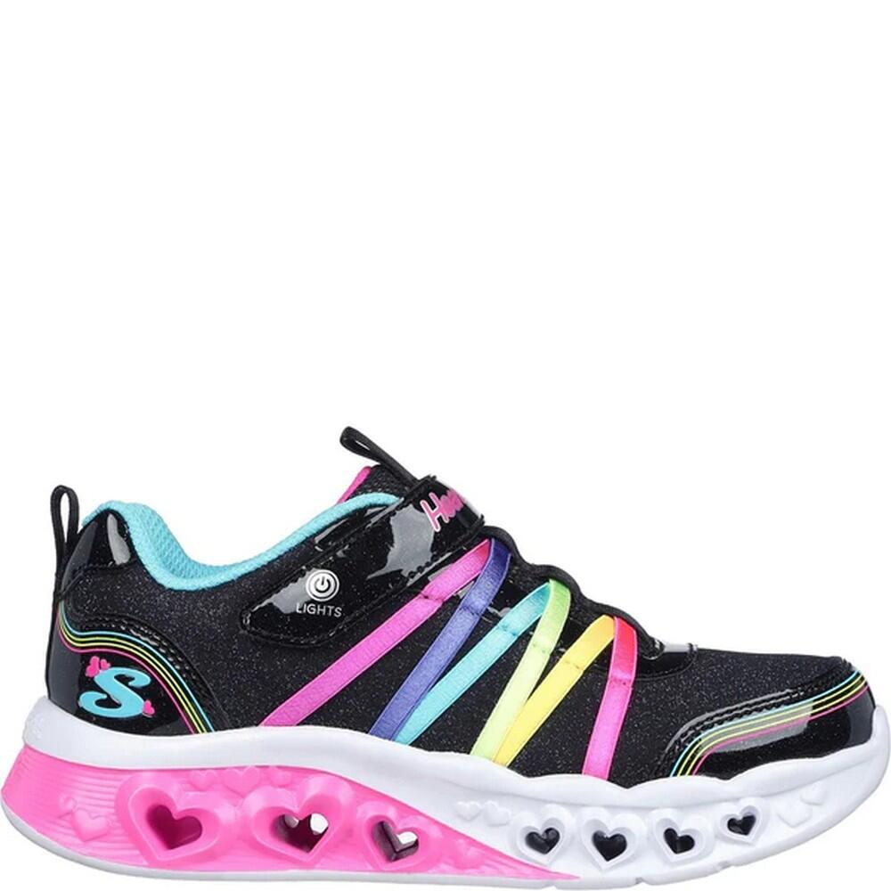 Scarpe da ginnastica FLUTTER HEART LIGHTS RAINBOW BESTIE da bambina (nero / multicolore)