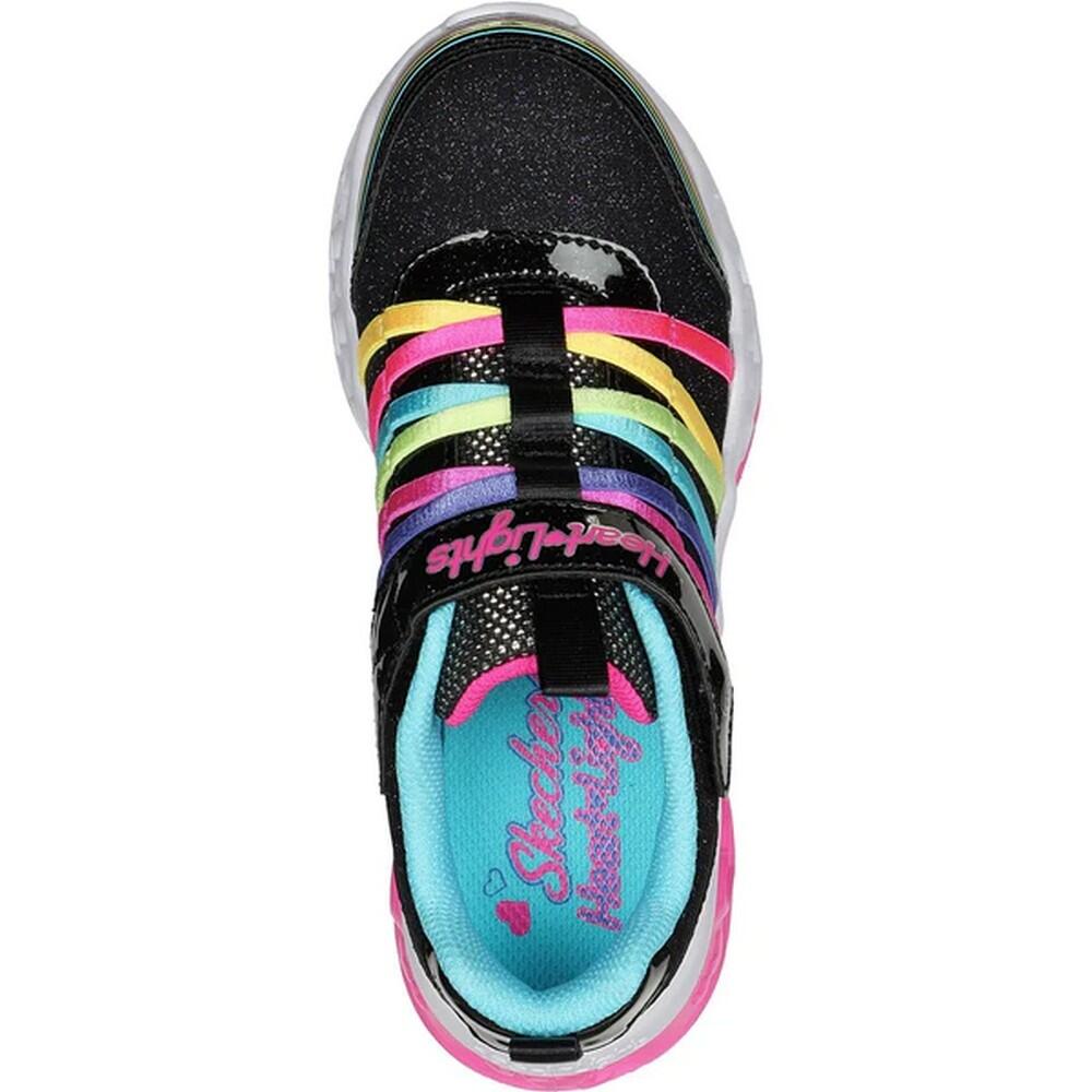 Scarpe da ginnastica FLUTTER HEART LIGHTS RAINBOW BESTIE da bambina (nero / multicolore)