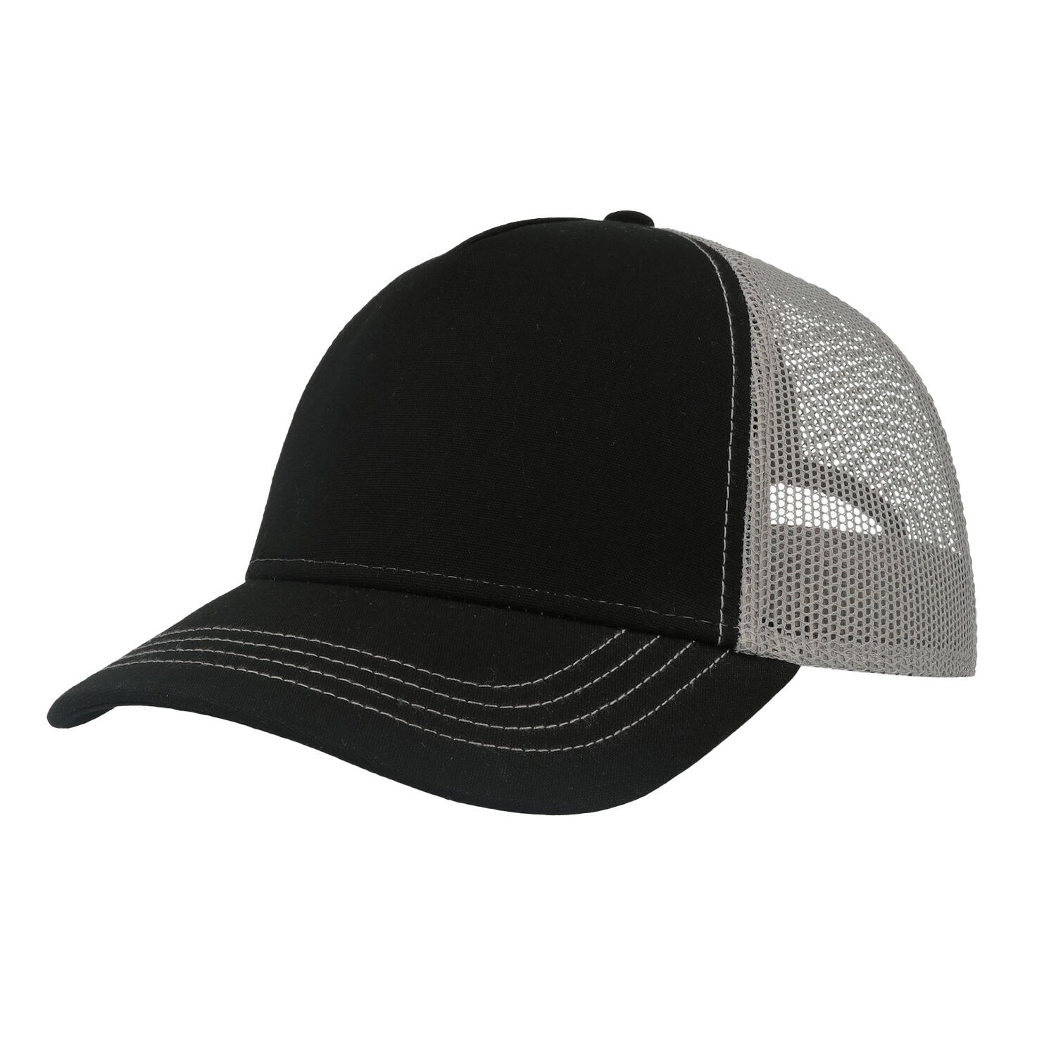 Casquette Trucker RAPPER Adulte (Noir / Gris) 4/4