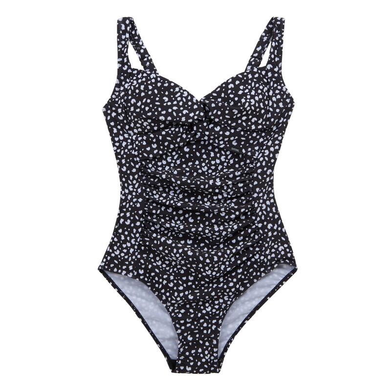 Costume Da Bagno Intero A Pois Fasciante Donna Regatta Sakari Nero Bianco