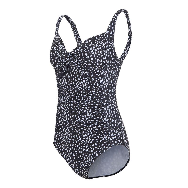 Costume Da Bagno Intero A Pois Fasciante Donna Regatta Sakari Nero Bianco