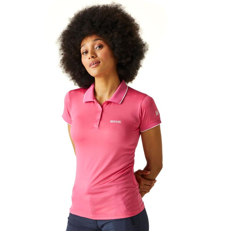 "Remex II" Poloshirt für Aktiv Damen Flamingo-Rosa