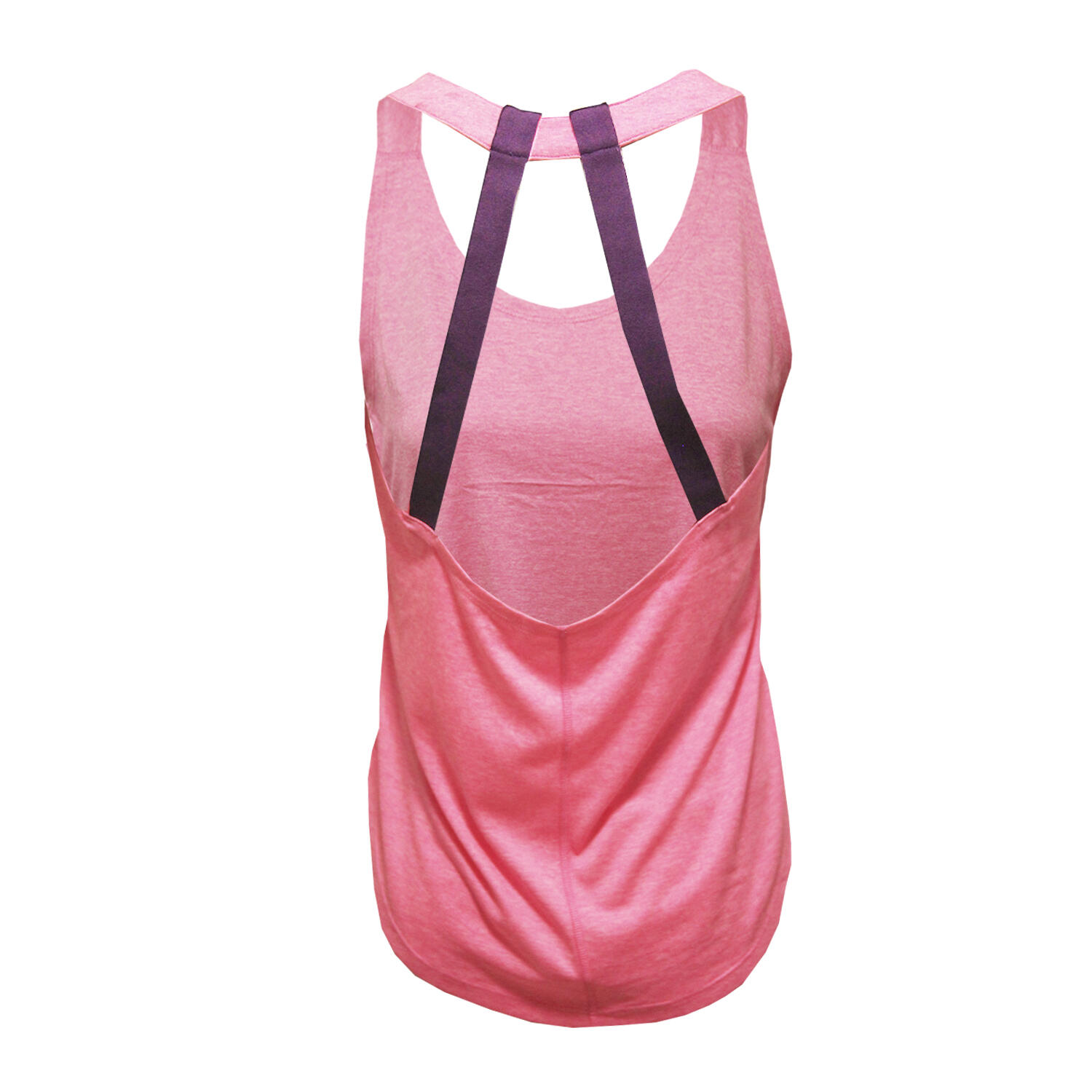 Tri Dri Womens/Ladies Double Strap Back Sleeveless Vest (Lightning Pink Melange) 2/3