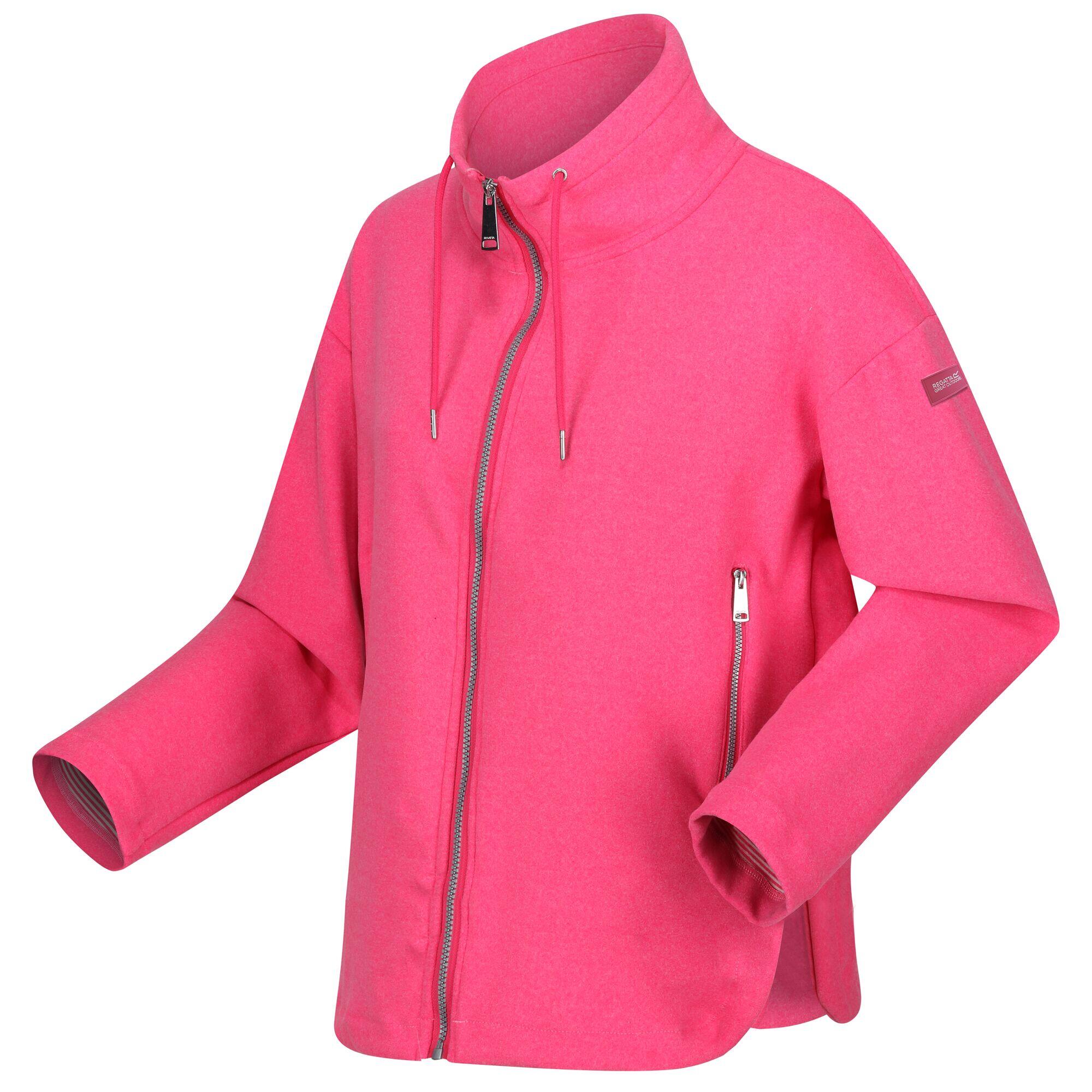 Womens Ladies Ashlynn Knitted Fleece Jacket Hot Pink REGATTA Decathlon