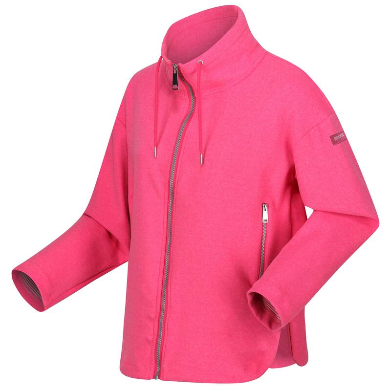 Dames Ashlynn gebreide fleece jas (Heet Roze)