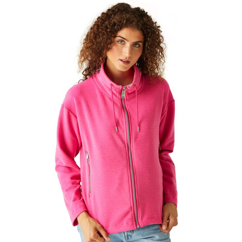 Dames Ashlynn gebreide fleece jas (Heet Roze)