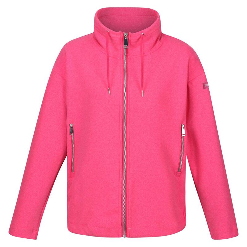 Dames Ashlynn gebreide fleece jas (Heet Roze)