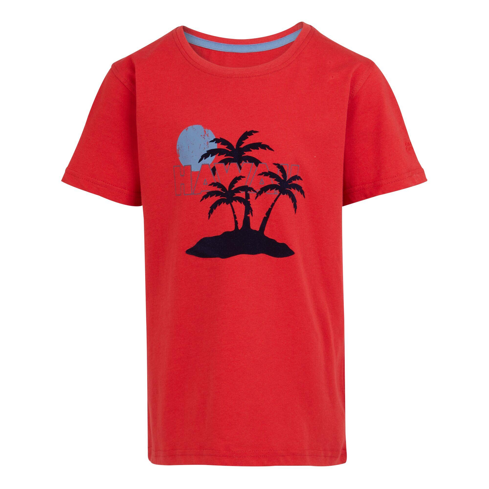 Childrens/Kids Bosley VII Hawaii Palm Tree TShirt (Danger Red) 1/5