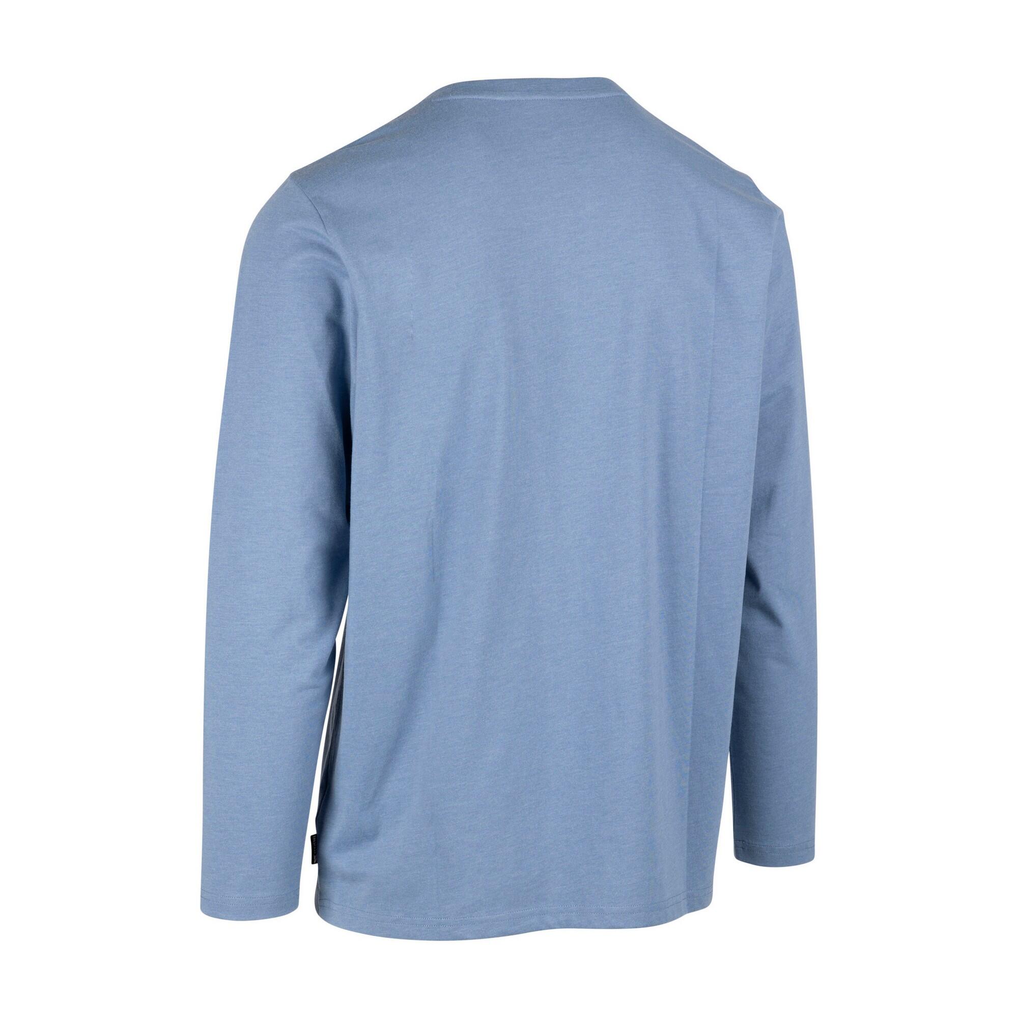 Mens Kulam Printed LongSleeved TShirt (Denim Blue Marl) 2/3