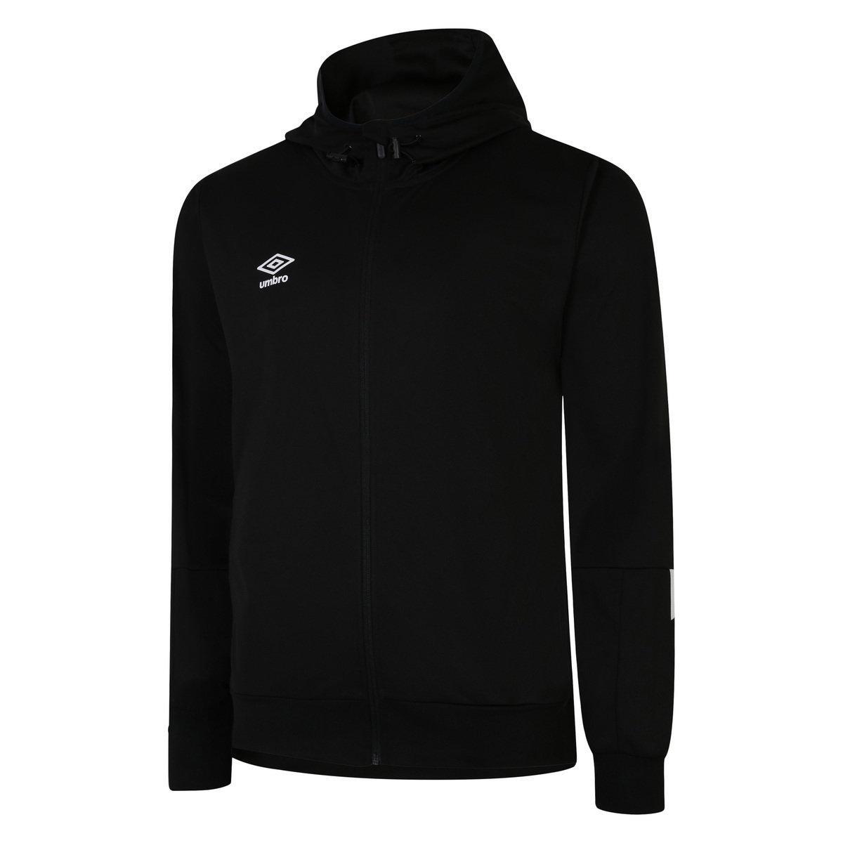 UMBRO Childrens/Kids Total Training Knitted Hoodie (Black/White)