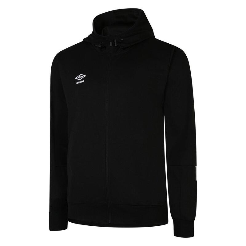 "Total Training" Hoodie mit durchgehendem Reißverschluss für Herren Schwarz/Weiß