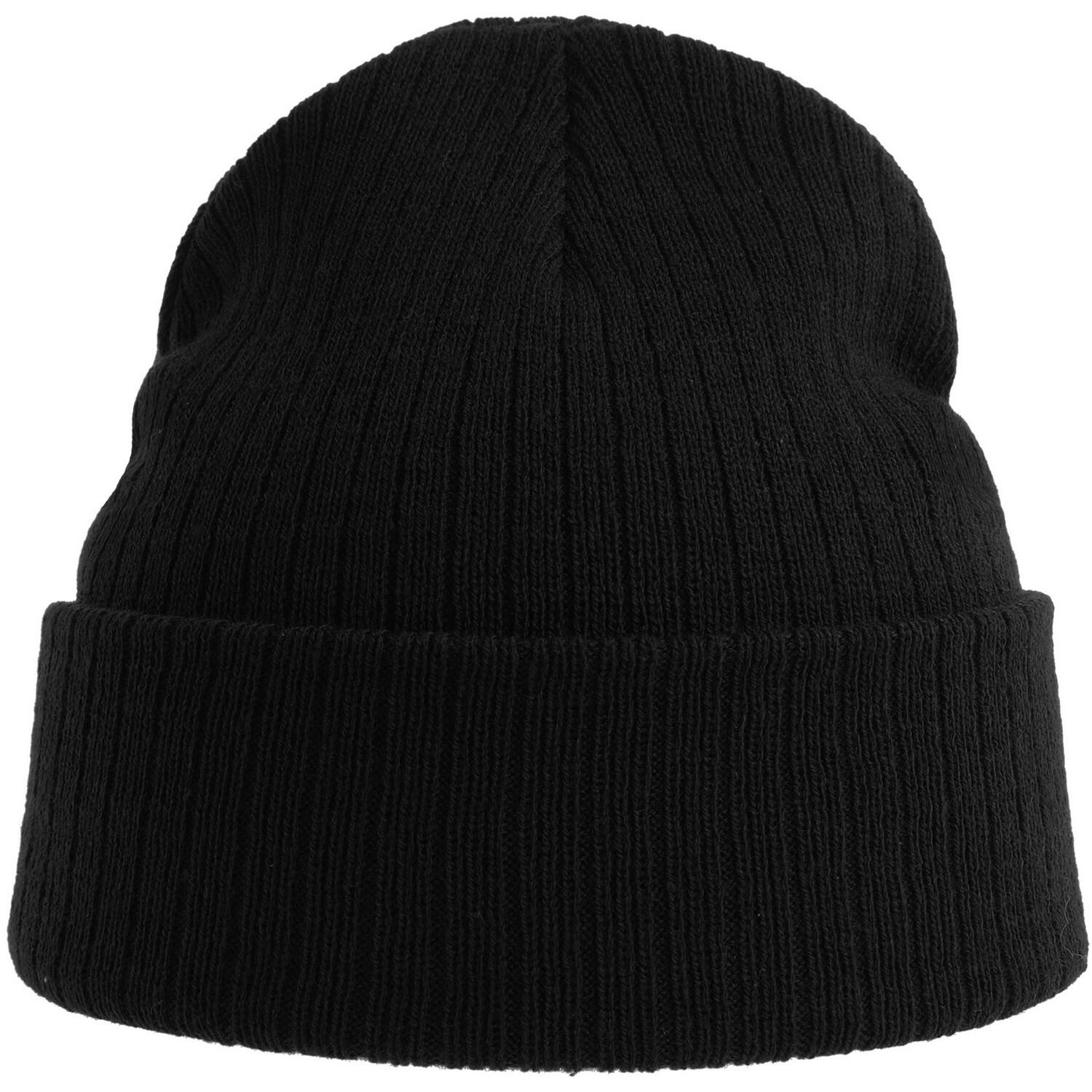 Unisex Adult Rio Ribbed Recycled Beanie (Black) 3/3