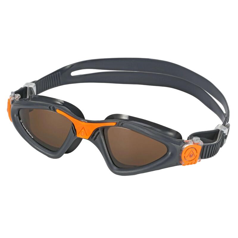 Lunettes de natation KAYENNE Adulte (Noir / Orange)