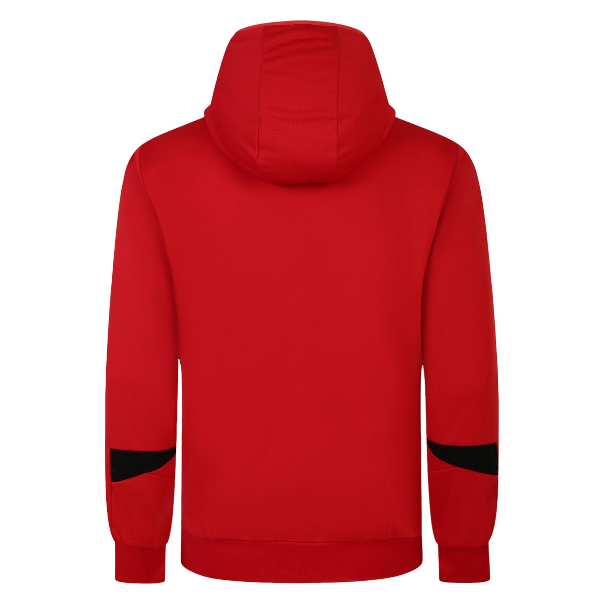 Felpa Con Cappuccio E Zip Intera Uomo Umbro Total Training Vermiglio Nero 2/2