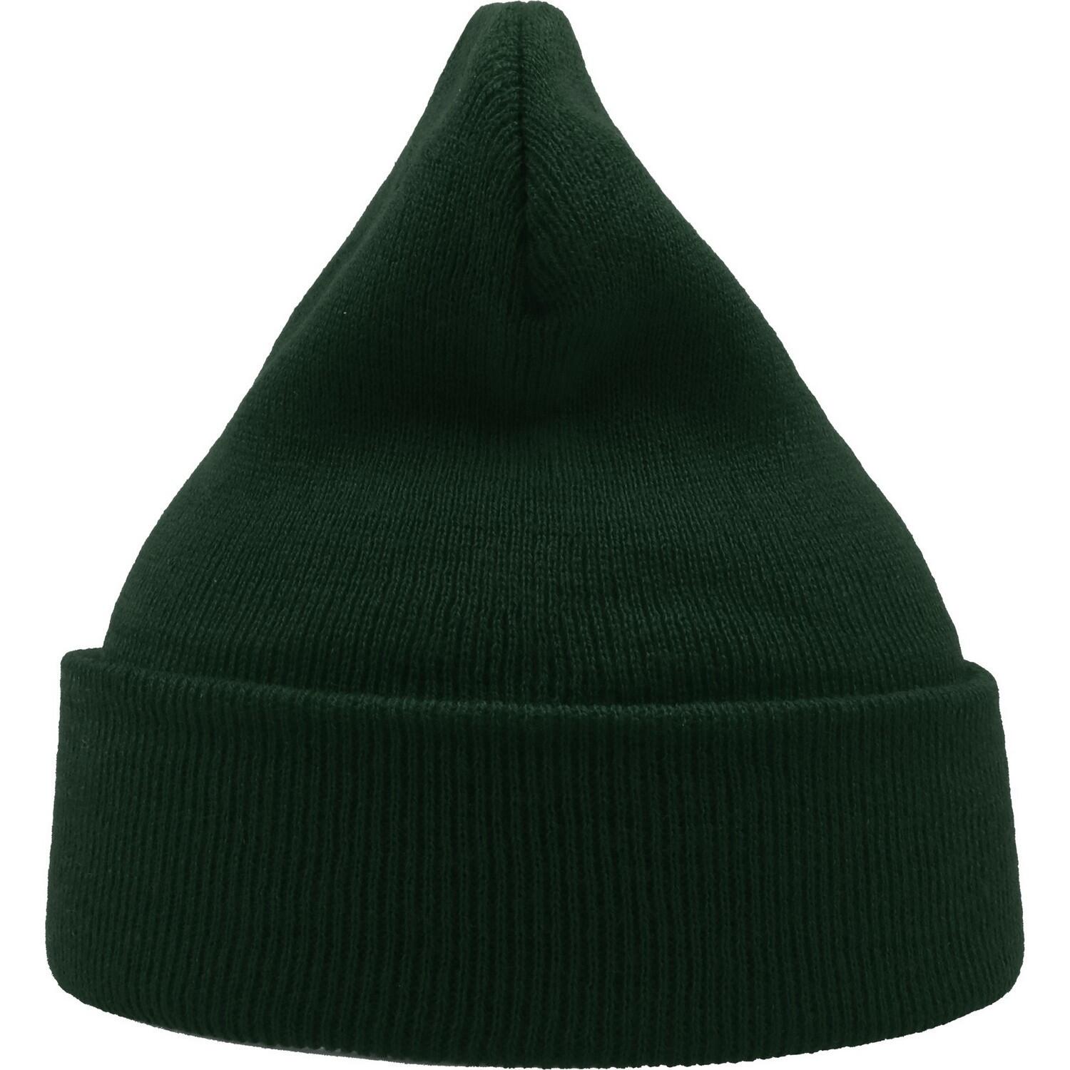 Unisex Adult Wind Recycled Cuffed Beanie (Bottle Green) 2/3