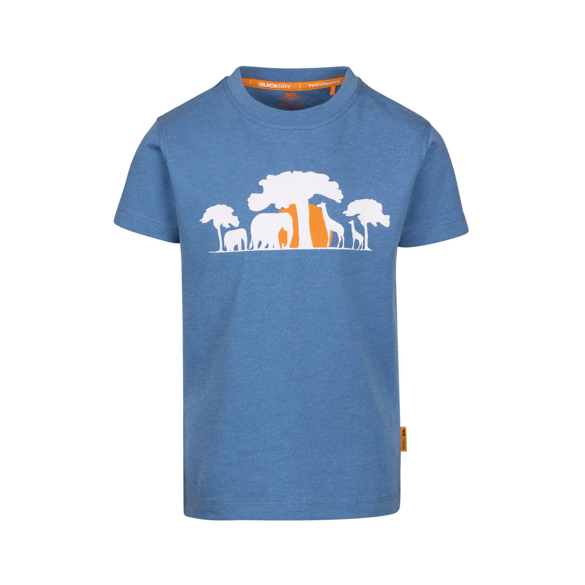 Tshirt QUIET bambino (blu denim)