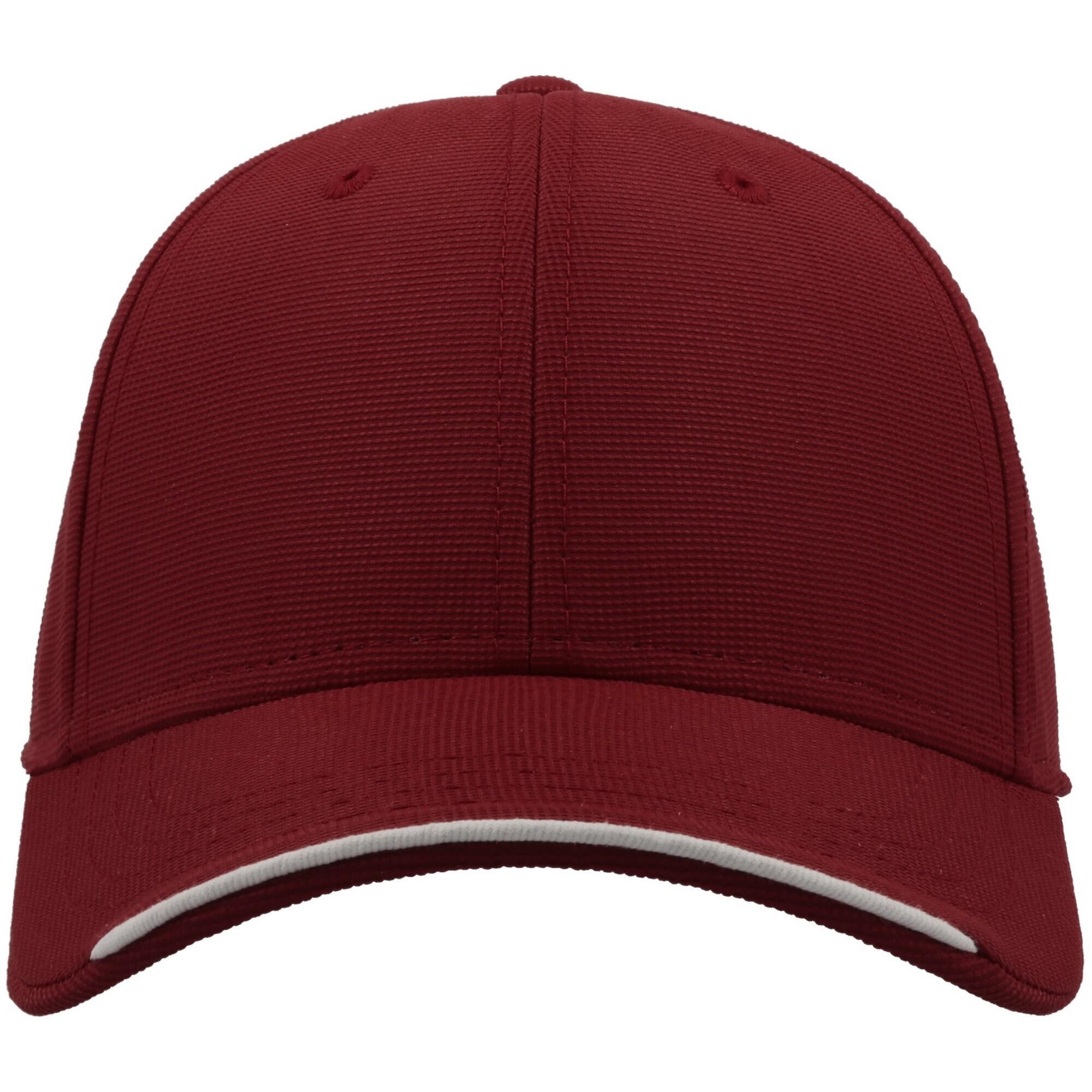 ATLANTIS Estoril 6 Panel Jacquard Recycled Baseball Cap (Burgundy)