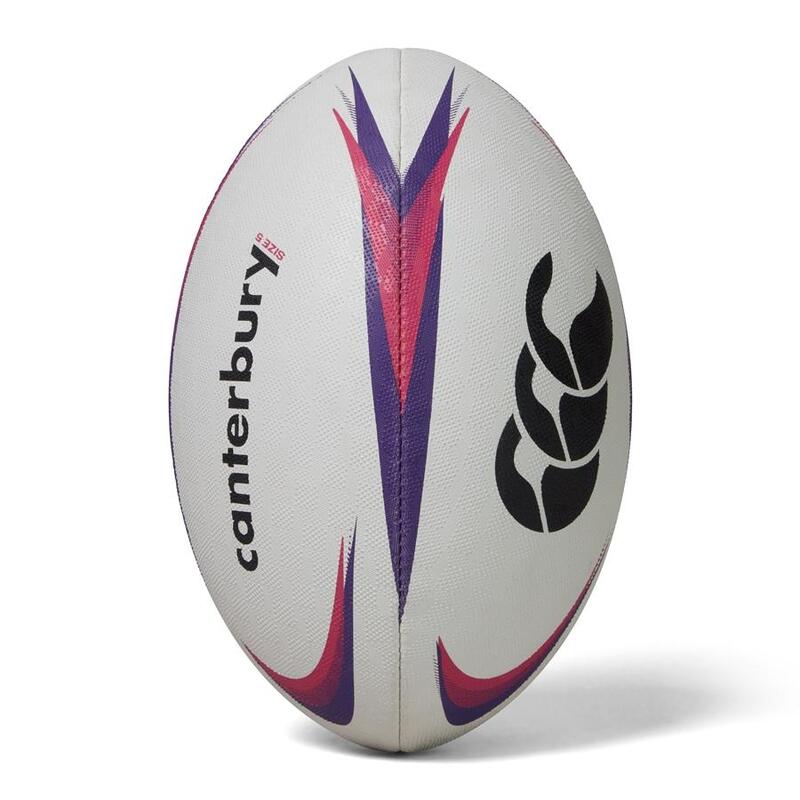 Ballon de rugby MENTRE (Blanc / Violet)