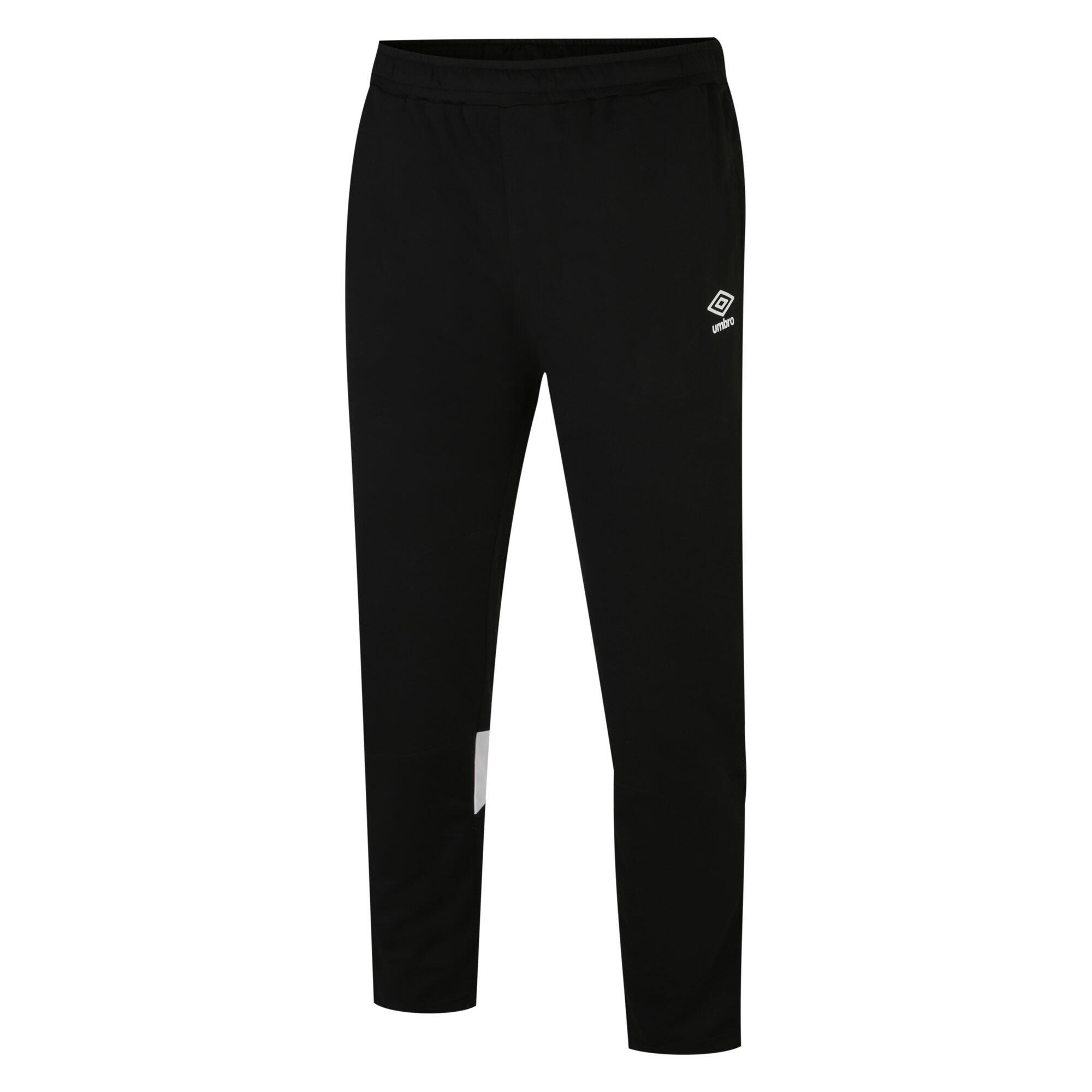 UMBRO Mens Total Training Knitted Jogging Bottoms (Black/White)