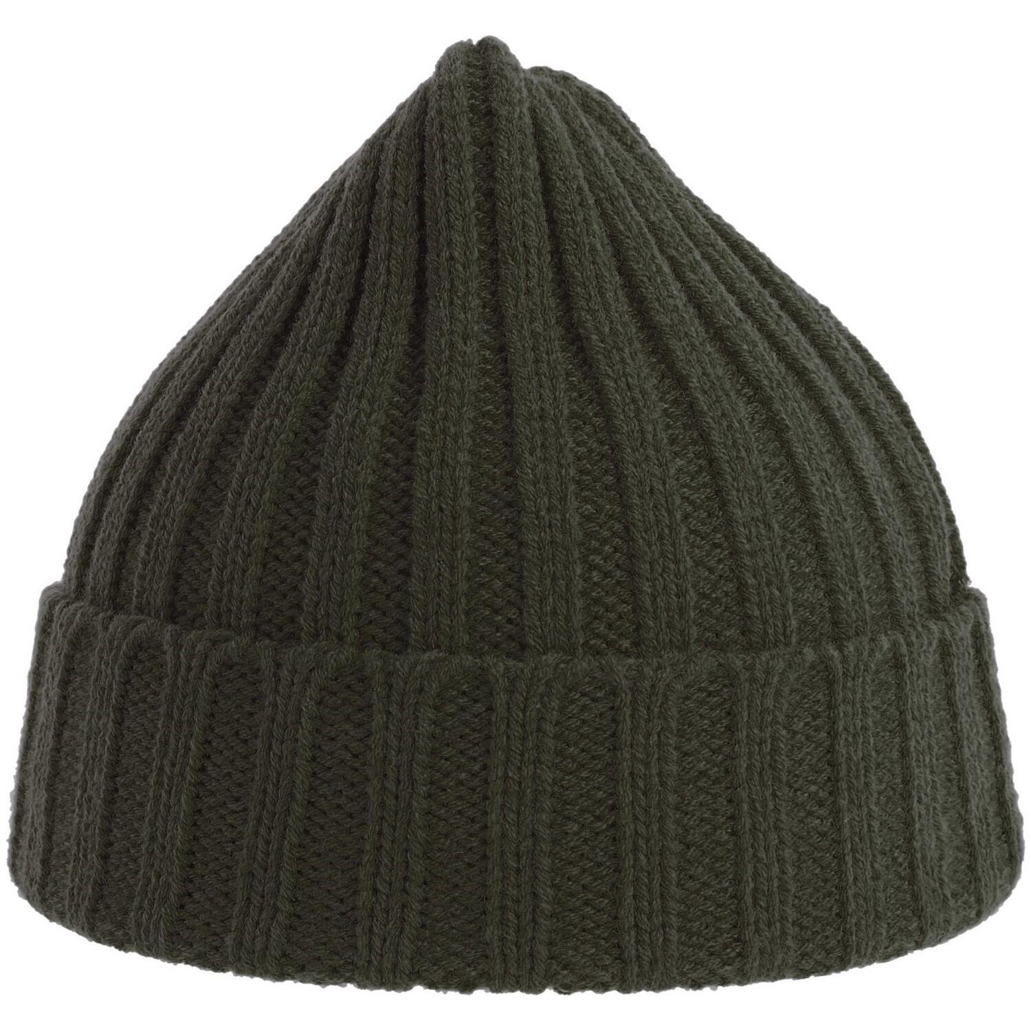 Unisex Adult Shore Chunky Beanie (Olive) 2/3