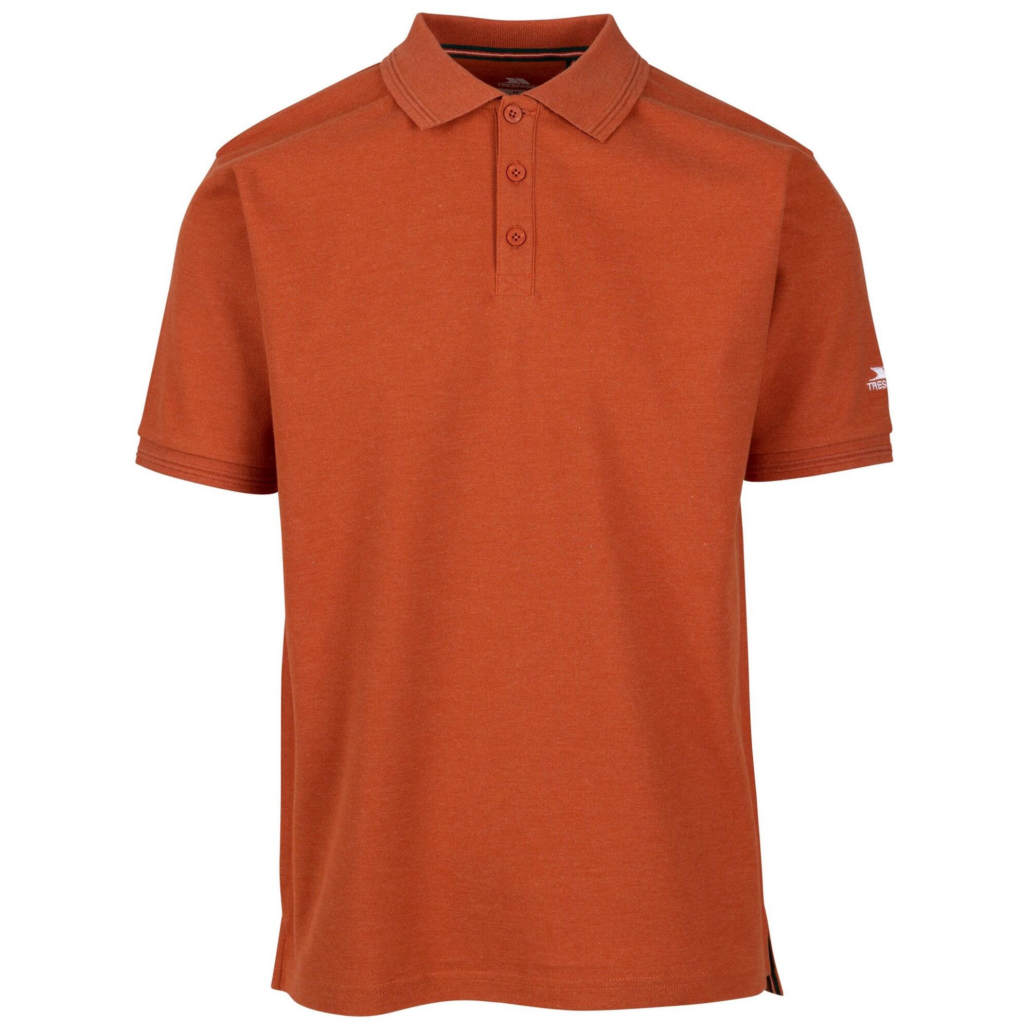 TRESPASS Mens Brave Polo Shirt (Burnt Orange)