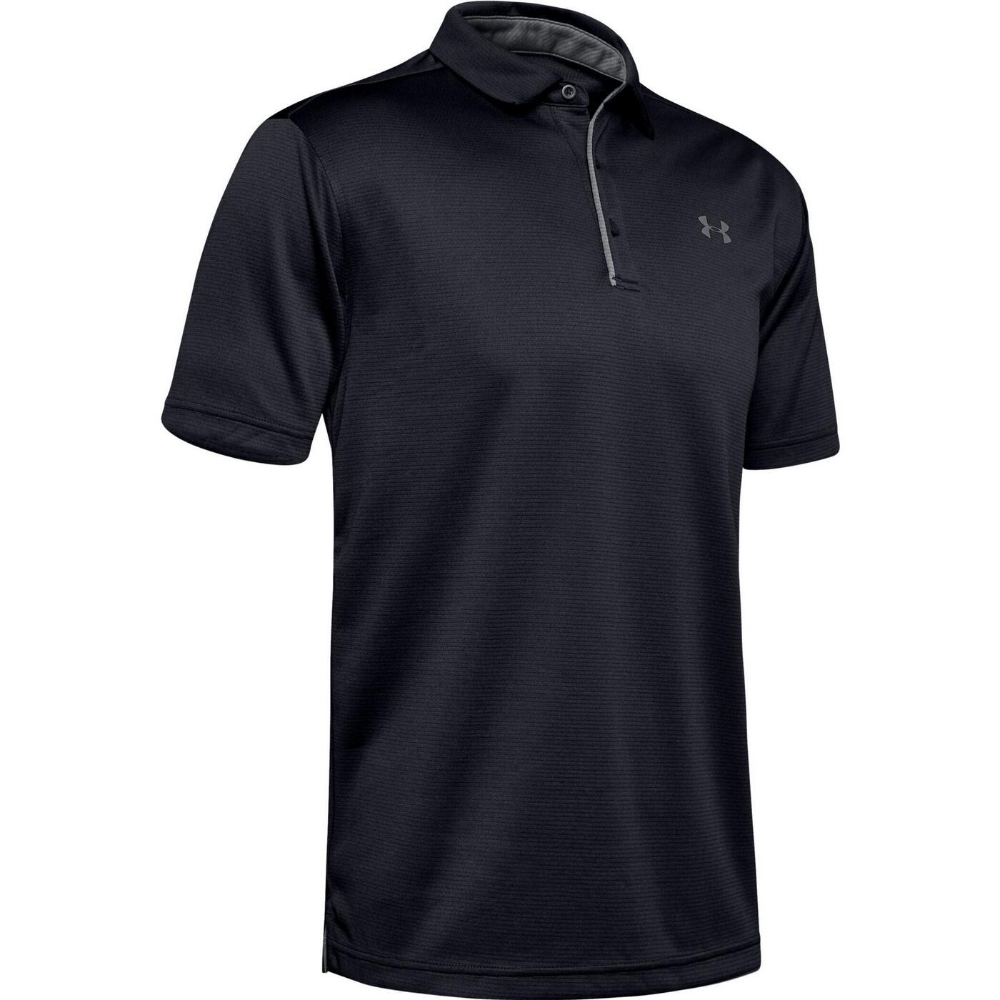 UNDER ARMOUR Mens Tech Polo Shirt (Black/Graphite)