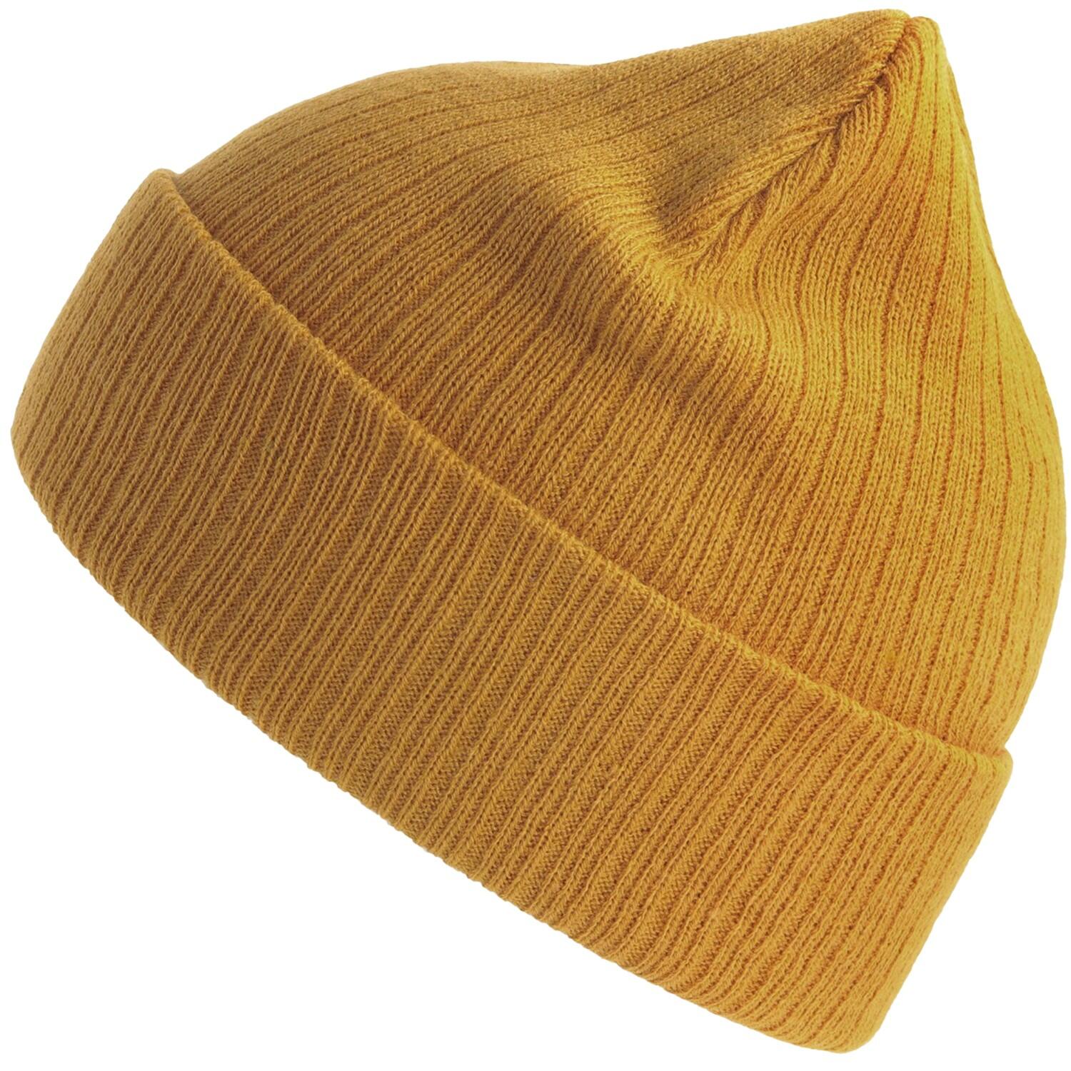 ATLANTIS Unisex Adult Rio Ribbed Recycled Beanie (Mustard)