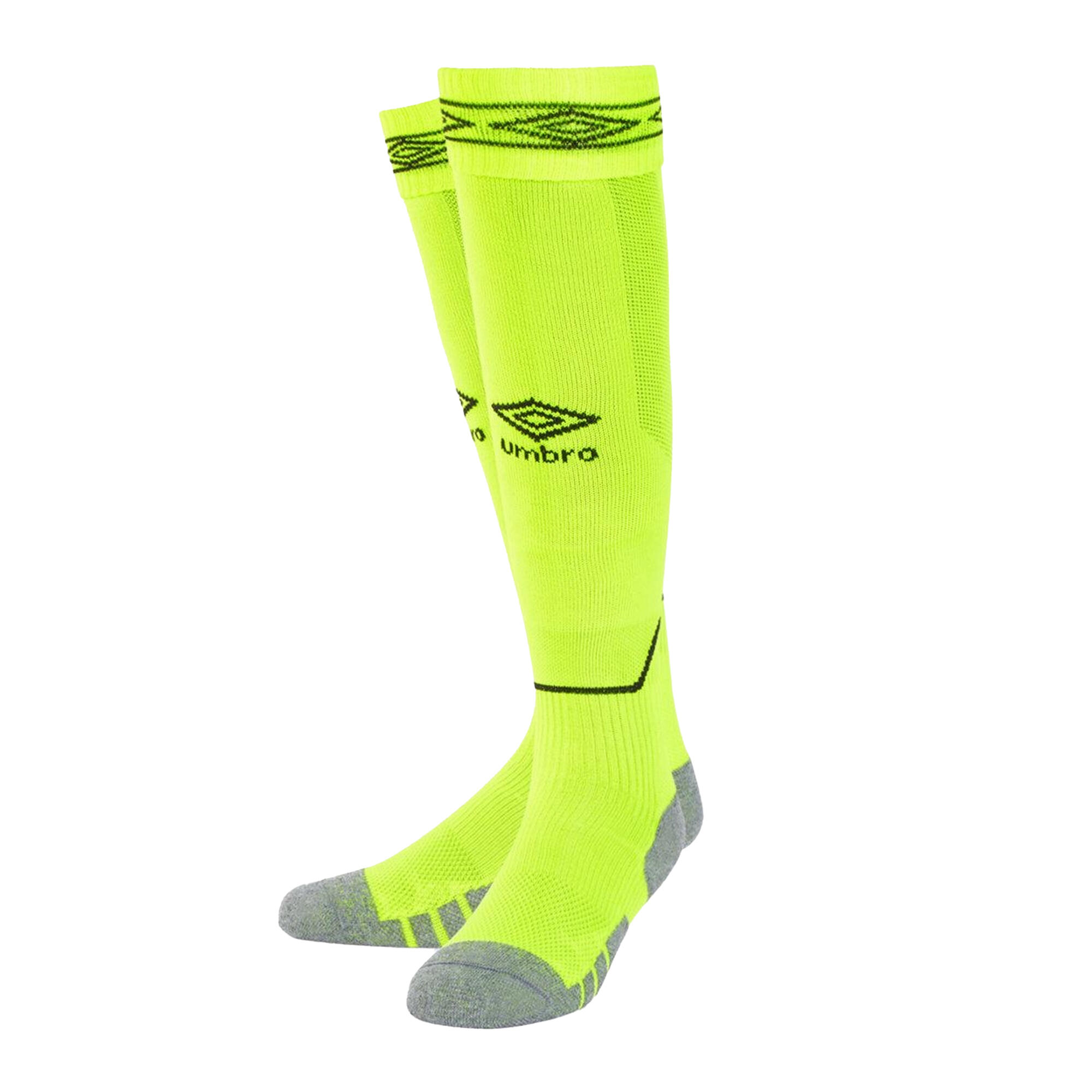 Chaussettes De Foot DIAMOND Enfant (Jaune Fluo / Carbone) 2/4