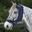 Oeillère pour chevaux avec oreilles DELUXE (Bleu marine / Noir)