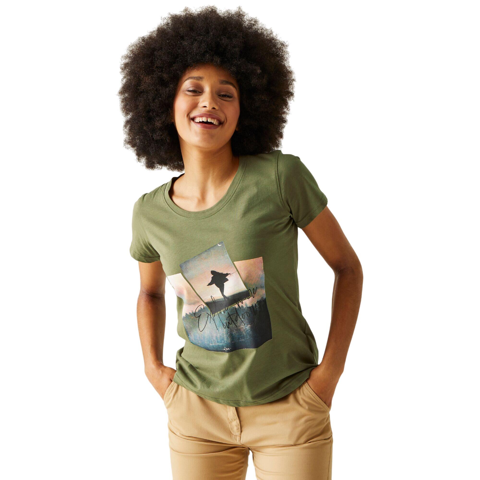 Tshirt Motif/style Photo FILANDRA Femme (Vert) 4/5