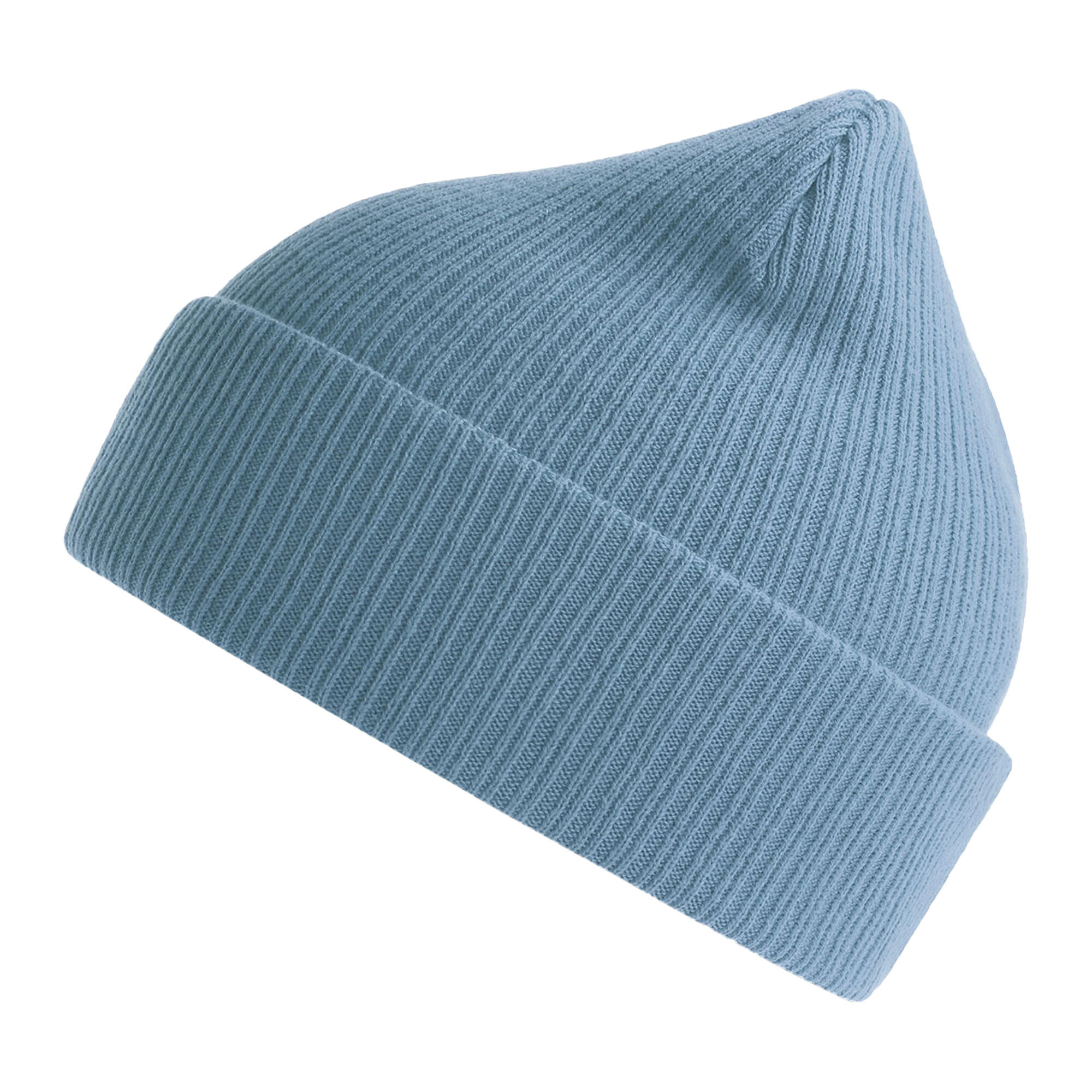 ATLANTIS Unisex Adult Nelson Ribbed Cotton Beanie (Light Avio)