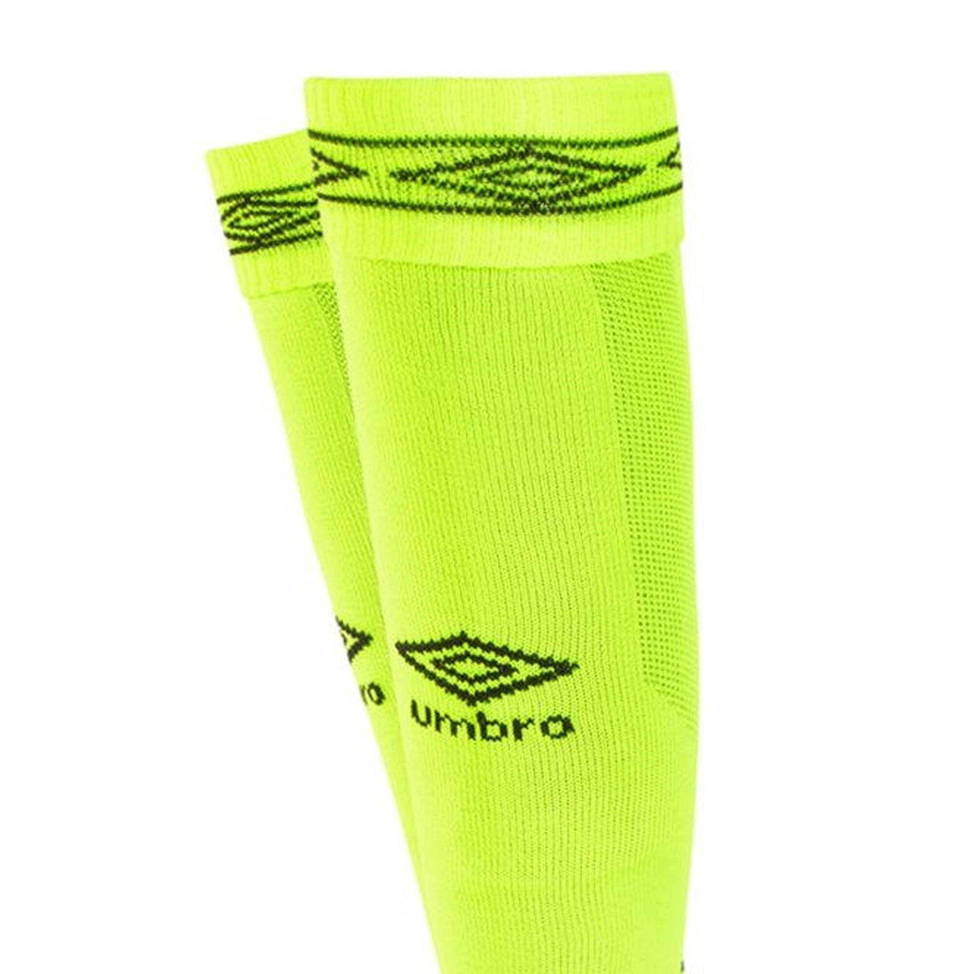 "Diamond" Fußballsocken Herren Sicherheits-Gelb/Kohlen-Schwarz 3/4