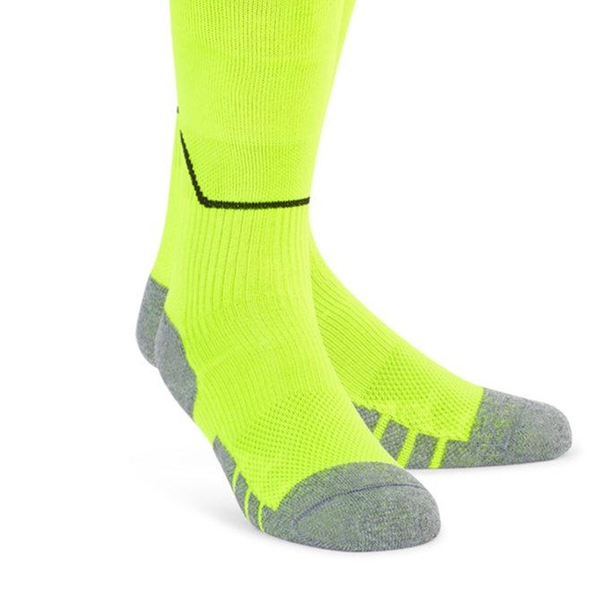"Diamond" Fußballsocken Herren Sicherheits-Gelb/Kohlen-Schwarz 2/4