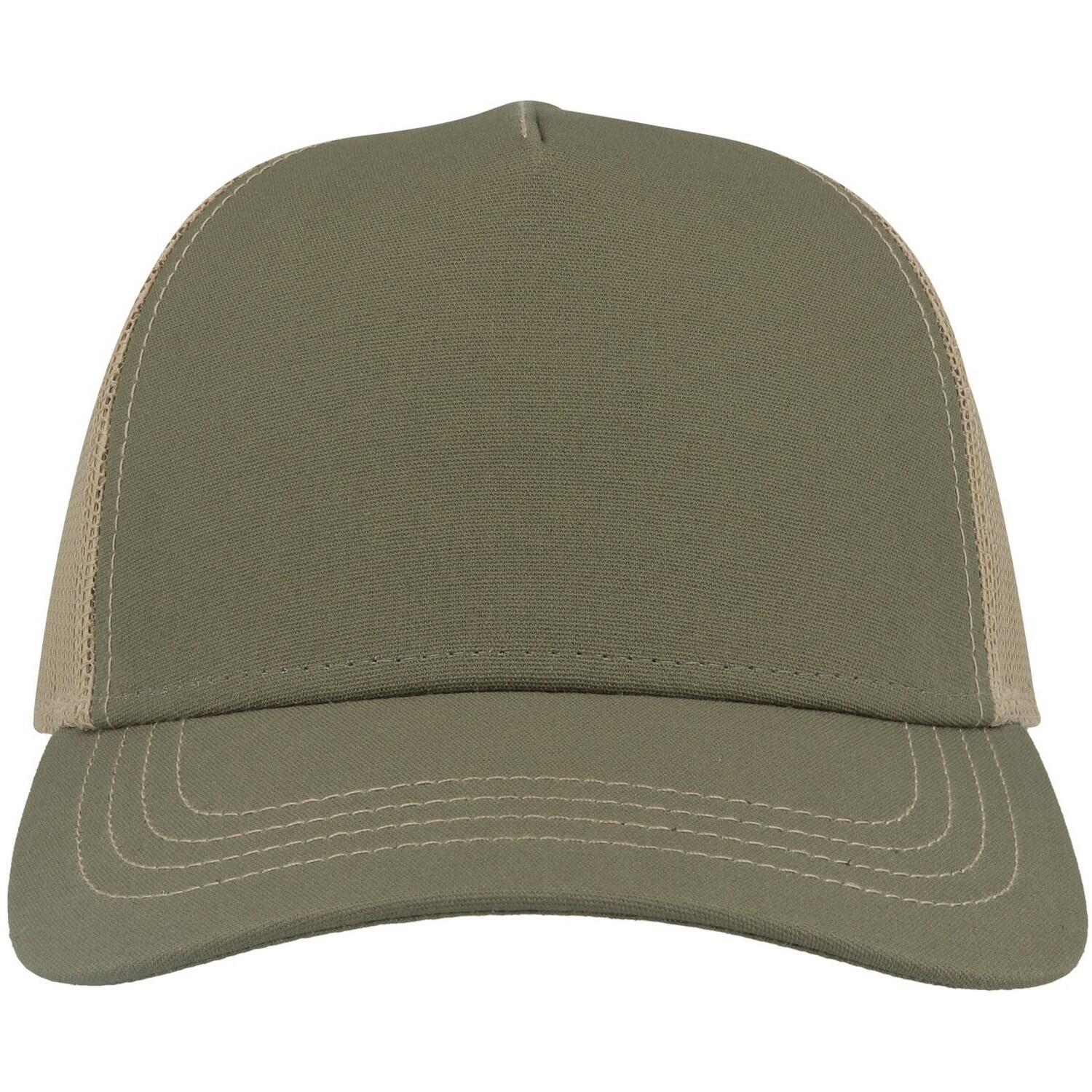 Cappello trucker RAPPER Adulto (Verde scuro / Khaki)